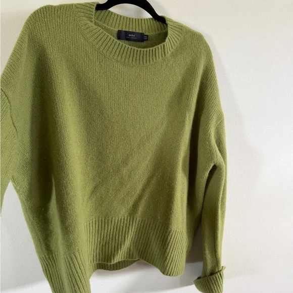 Arch4 Knit Sweater 100% Cashmere Green Long sleeve one size